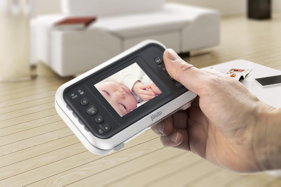 Alecto DVM75 Babyphone mit Kamera - Baby Monitor mit Nachtzicht - Indoor Babyfon mit Alarm und 2,4 Z