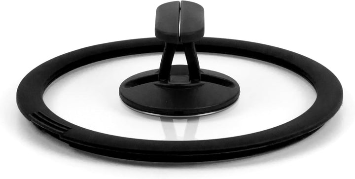 cookvision Topf-Set 10-tlg. schwarz, 3x Edelstahltöpfe für alle Herdarten, 3x Glasdeckel, 1x Griff,