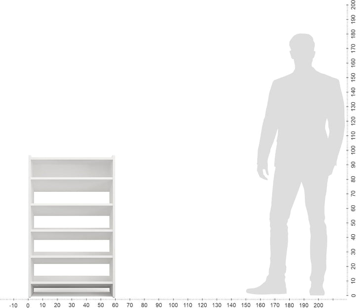 KOMTO Schuhregal Schmal - Schuhablage Flur mit 5 Ebenen Offener Schuhschrank Schuh Organizer Platzsp