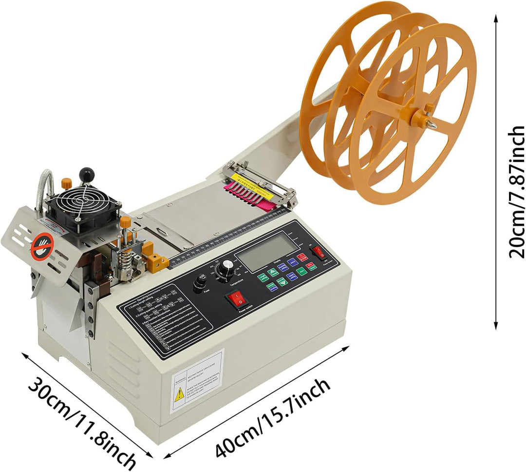 Automatische Heiss-Kalt-Bandschneidemaschine, Gurtschneidemaschine mit LCD-Display, Elektronischer G