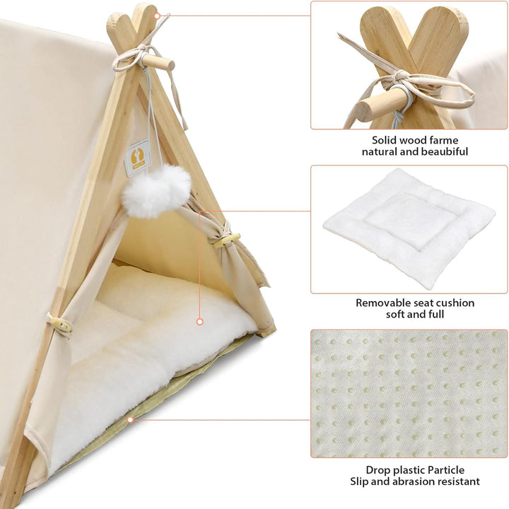 Haustier-Tipi, Hundezelt, Katzen- und Hunde-Tipi-Bett, Haus, Haustier-Zelt für den Innenbereich, Hau