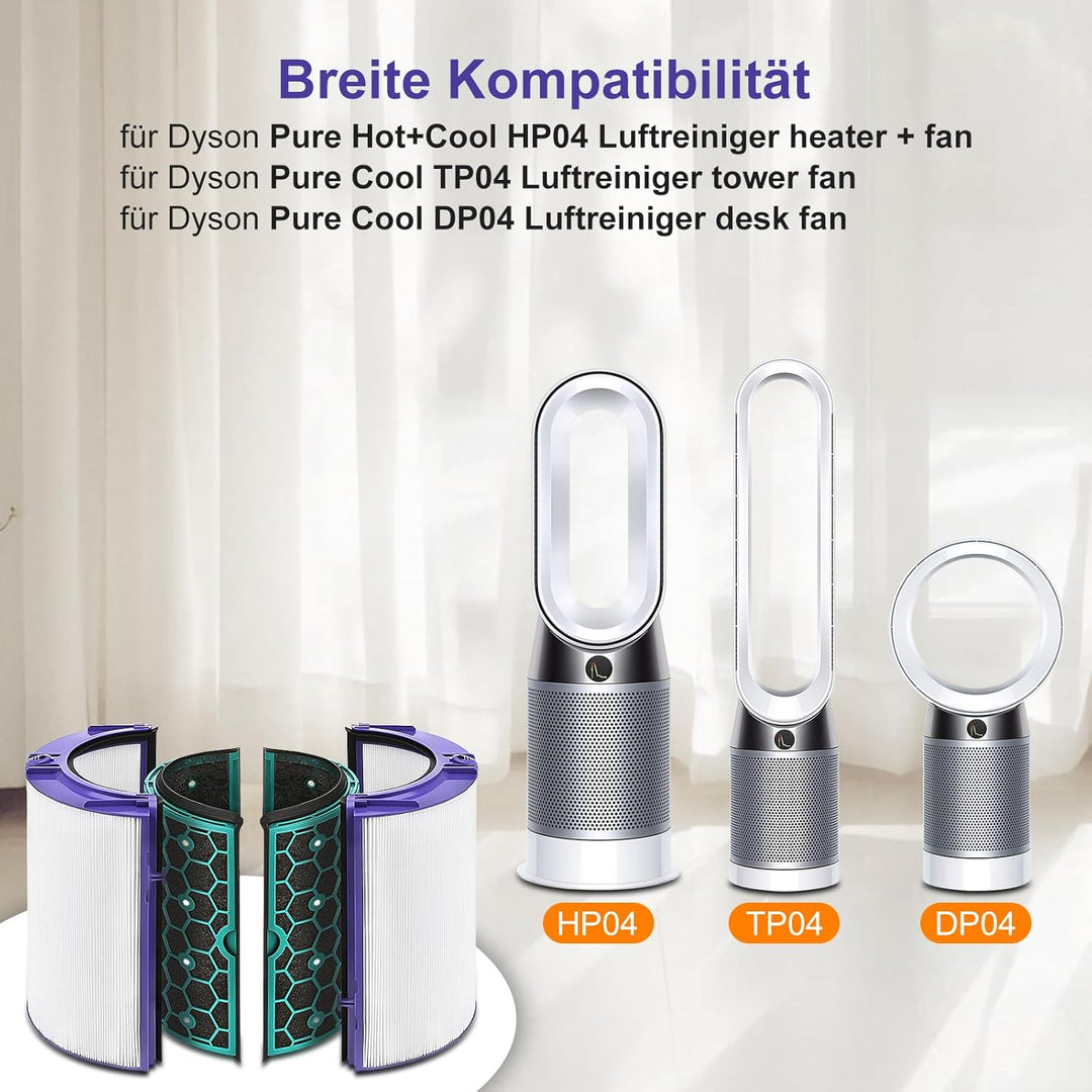 Laukowind Filter für Dyson Pure Cool TP04 TP05 HP04 DP04 DP05 Luftreiniger Heizlüfter Ersatzfilter,
