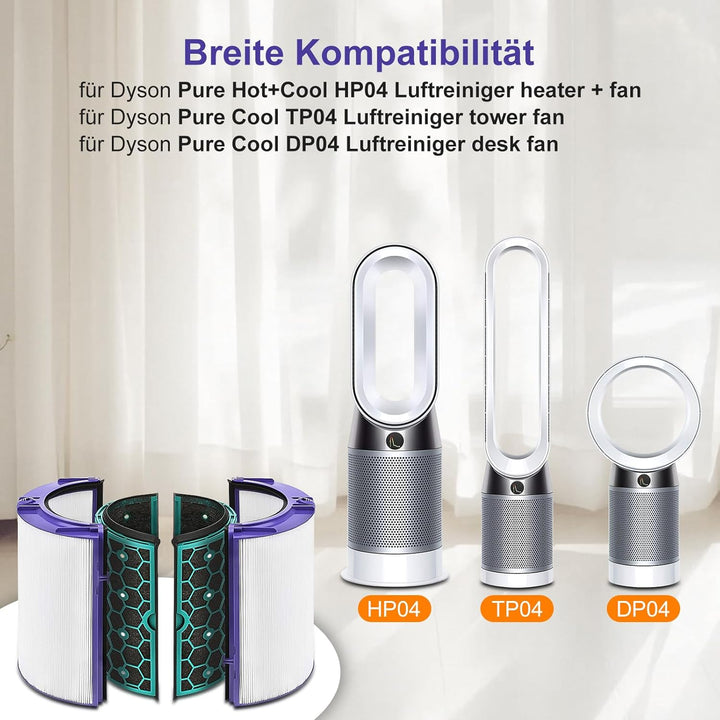 Laukowind Filter für Dyson Pure Cool TP04 TP05 HP04 DP04 DP05 Luftreiniger Heizlüfter Ersatzfilter,