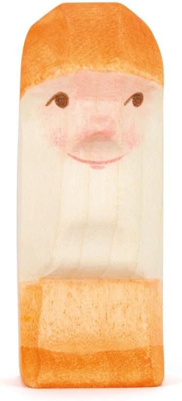 Ostheimer - 25044 - Zwerg Orange, Holz, Handarbeit, 6,5cm x 3,3cm x 2,5cm