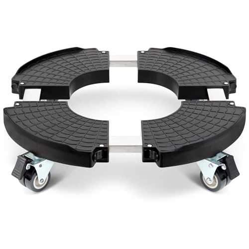 W B D WEIBIDA Pflanzenroller Rund Ø 40-54cm Tragkraft 200 KG, Pflanzenroller Aussenbereich mit 360 °