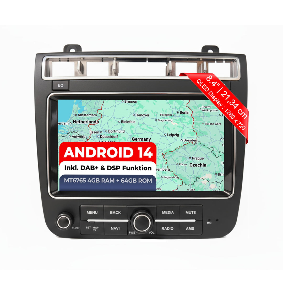 M.I.C. AVT8-L2 Android 14 Autoradio mit Navigation: MediaTek MT6765V, 4GB+64GB, 8 Zoll QLED Display,