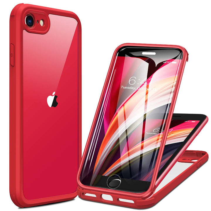 Miracase 360 Grad Hülle kompatibel mit iPhone SE 2022/ SE 2020/ iPhone 8, Ganzkörper Schutzhülle mit
