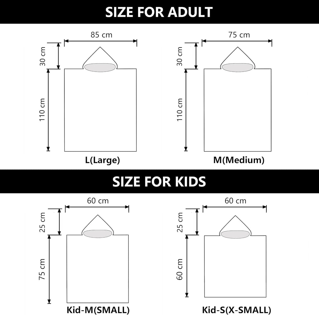 Schnelltrocknender Surfponcho, Wickeltuch, Bademantel, Sporthandtücher für Schwimmer, Hoodie für Kin