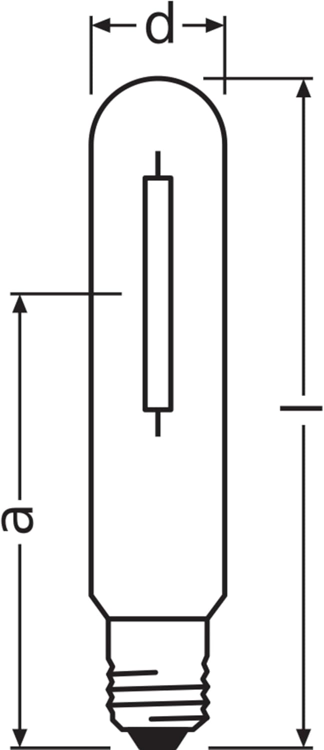 OSRAM Lamps Hochdruckentladungslampe HID HD Natrium offene/geschlossene Leuchten, 600 W, warmweiss,