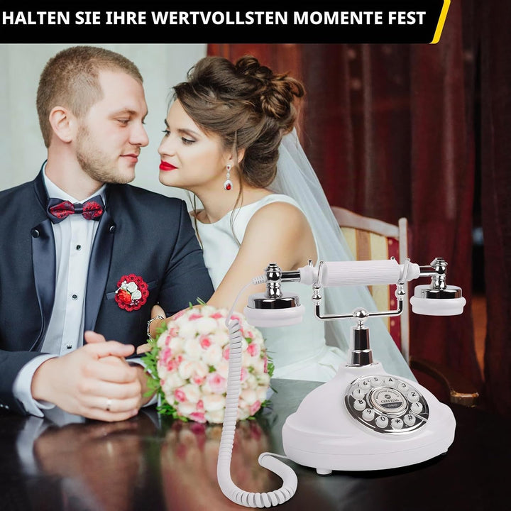 Audio-Gästebuch, Hochzeitstelefon, Aufzeichnung individueller Audio-Nachrichten mit Gästebuch, Retro