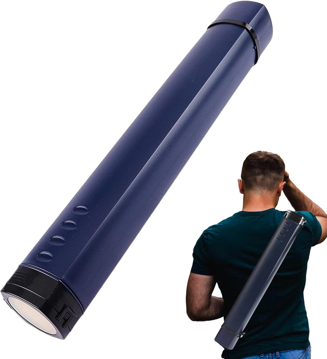 Posterrohr, Posterrohr mit Riemen, Mailing Tubes, tragbare Aufbewahrungsröhre für Kunst, Karten, Blu