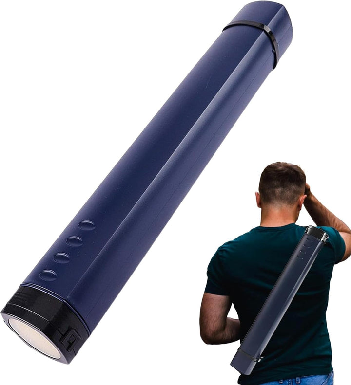 Posterrohr, Posterrohr mit Riemen, Mailing Tubes, tragbare Aufbewahrungsröhre für Kunst, Karten, Blu