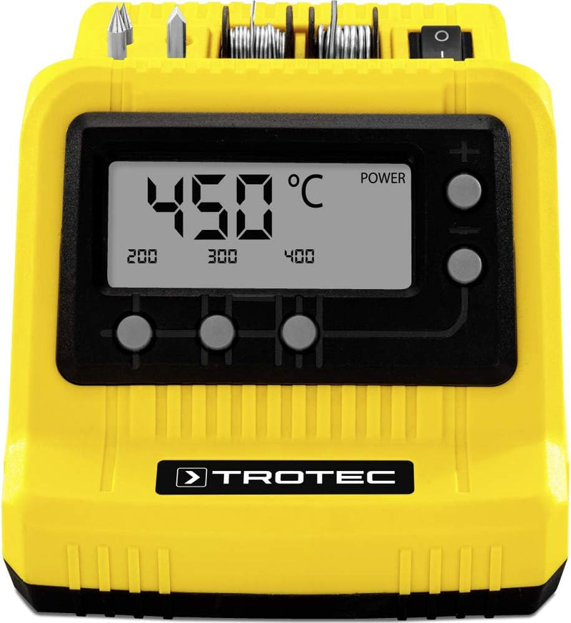 TROTEC Digitale Lötstation PSIS 10-230V Lötkolben Set, Lötset für Schule Labor Hobbylöten