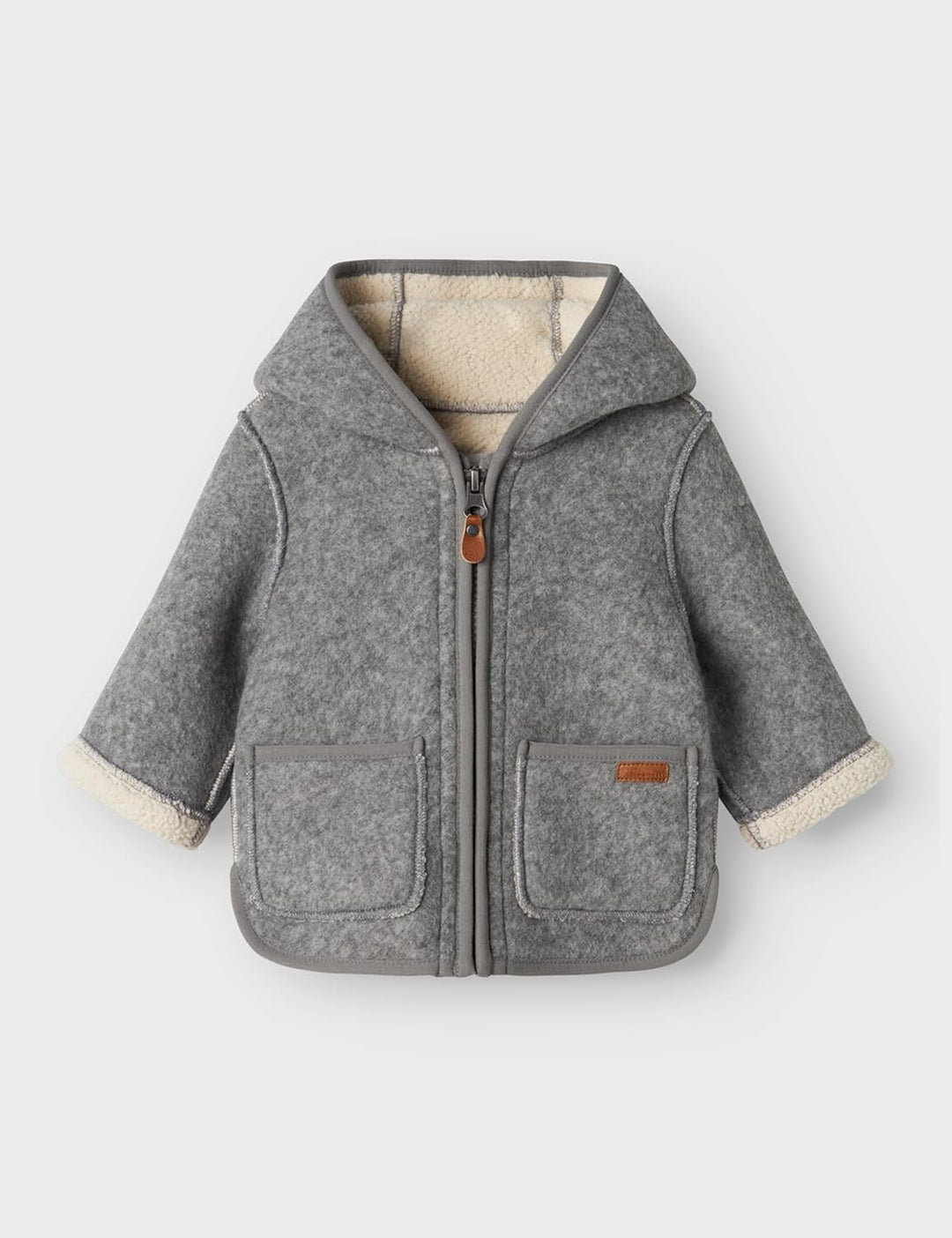 NAME IT Unisex Baby Nbnmily Jacket2 Jacke, Grey Melange, 68