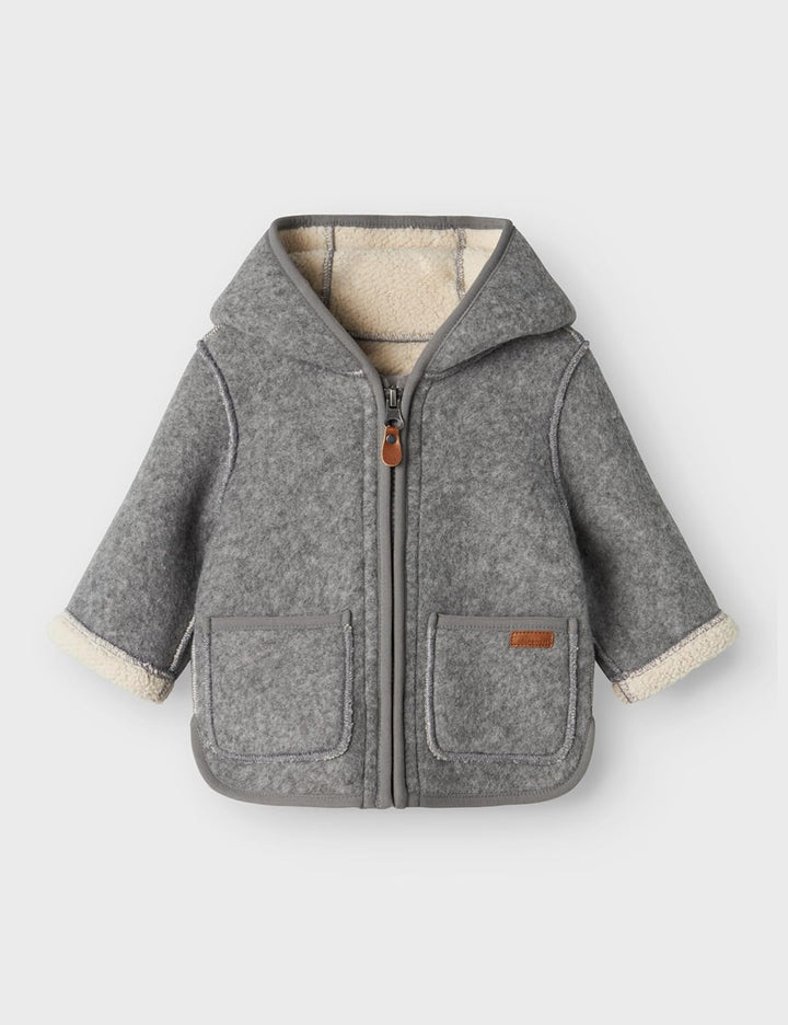 NAME IT Unisex Baby Nbnmily Jacket2 Jacke, Grey Melange, 68