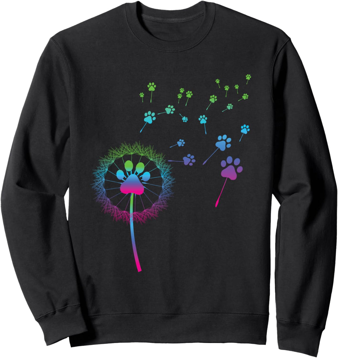 Hunde Motive für Hunde Mamas - Blumen aus Hundepfoten Sweatshirt
