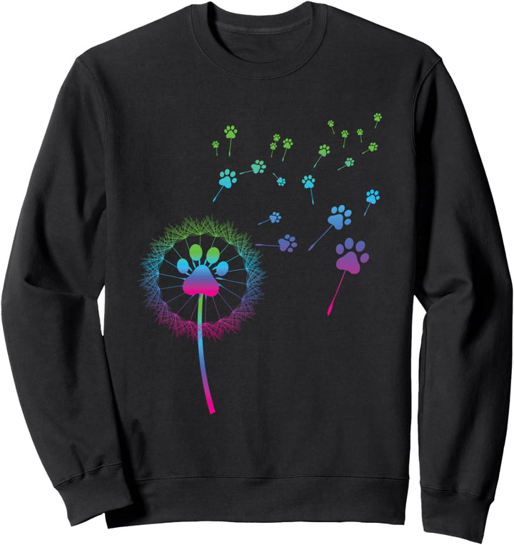 Hunde Motive für Hunde Mamas - Blumen aus Hundepfoten Sweatshirt