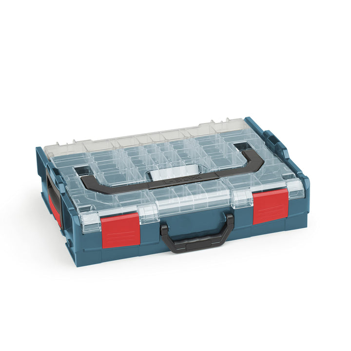 Sortimo Bosch L-BOXX 102 Kunststoff Werkzeugkoffer professional blau Deckel transparent leer Sortier
