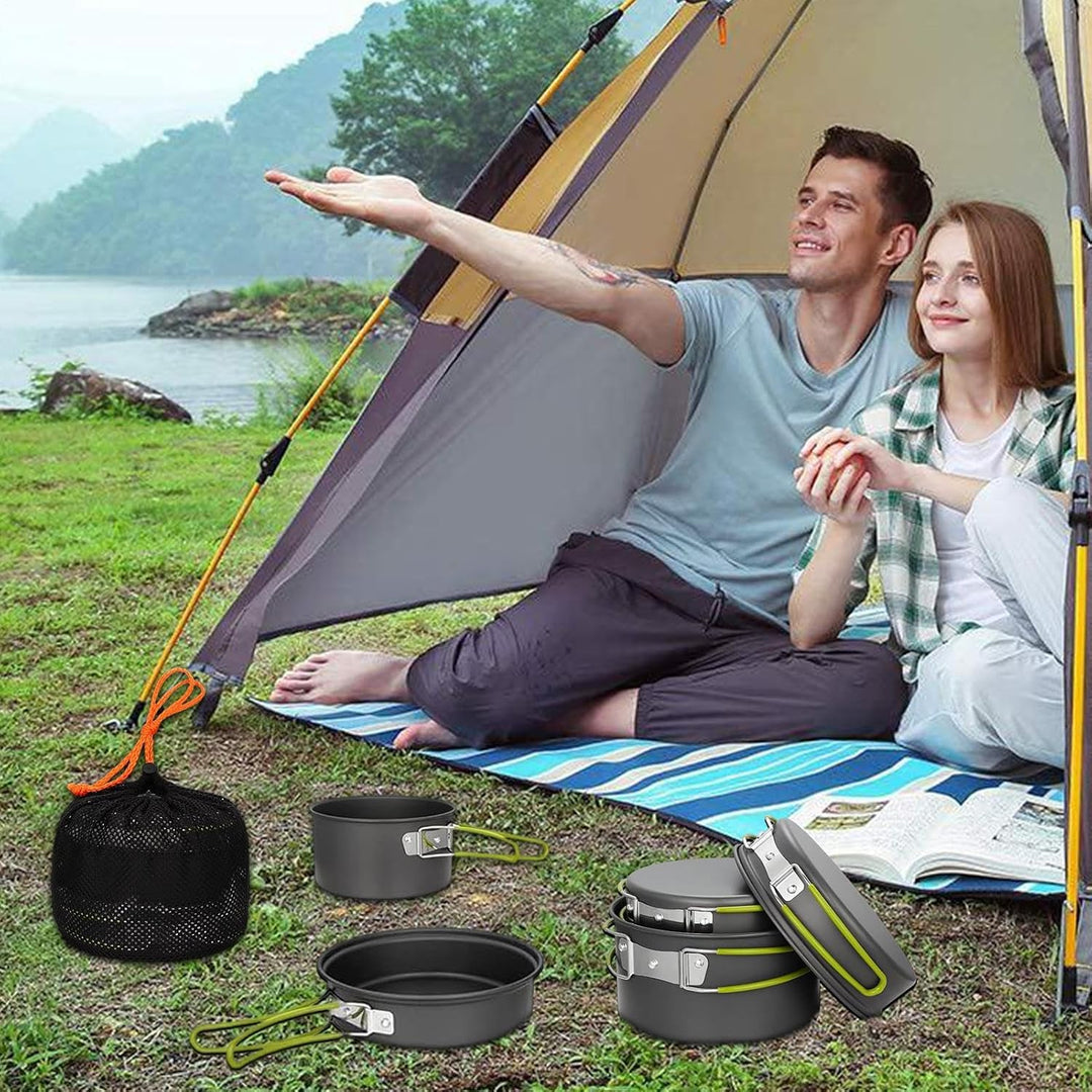 Camping Kochtöpfe und Zubehör Antihaft Kochgeschirr | Backpacking Kochtopf für unterwegs Für Backpac
