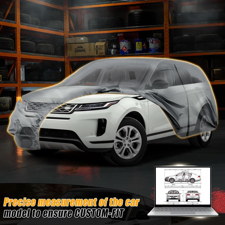 Autoabdeckung Wasserdicht für Land Rover Range Rover Evoque 2011-2025, Vollgarage Autoplane Auto Abd