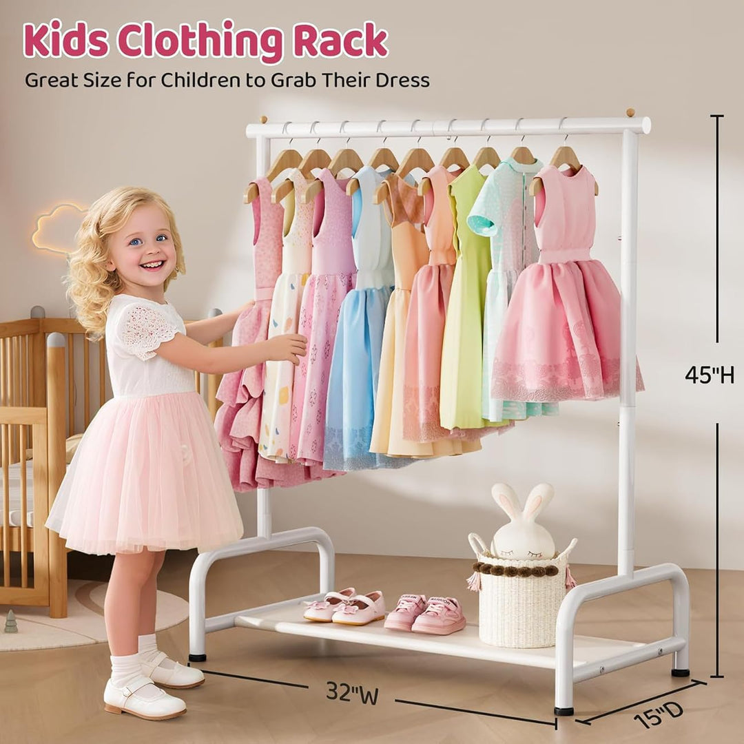 MISSLO Metall Kleiderständer Kinder für Mädchen, Jungen & Kinderzimmer - Kleiner Baby Kleiderstange