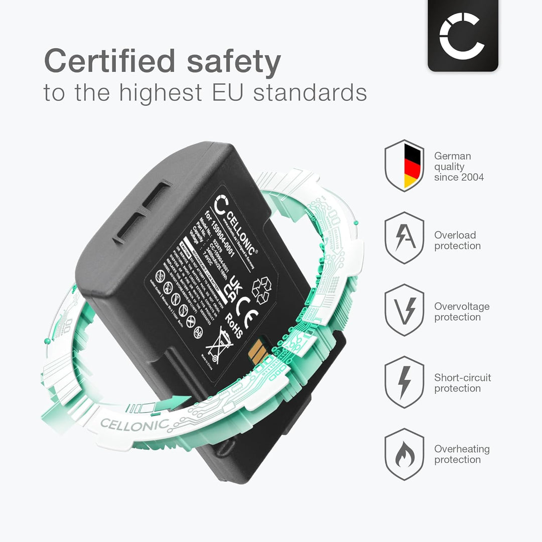 CELLONIC, Barcode-Scanner Akku kompatibel mit LXE MX7 (3400mAh, 7.4V)