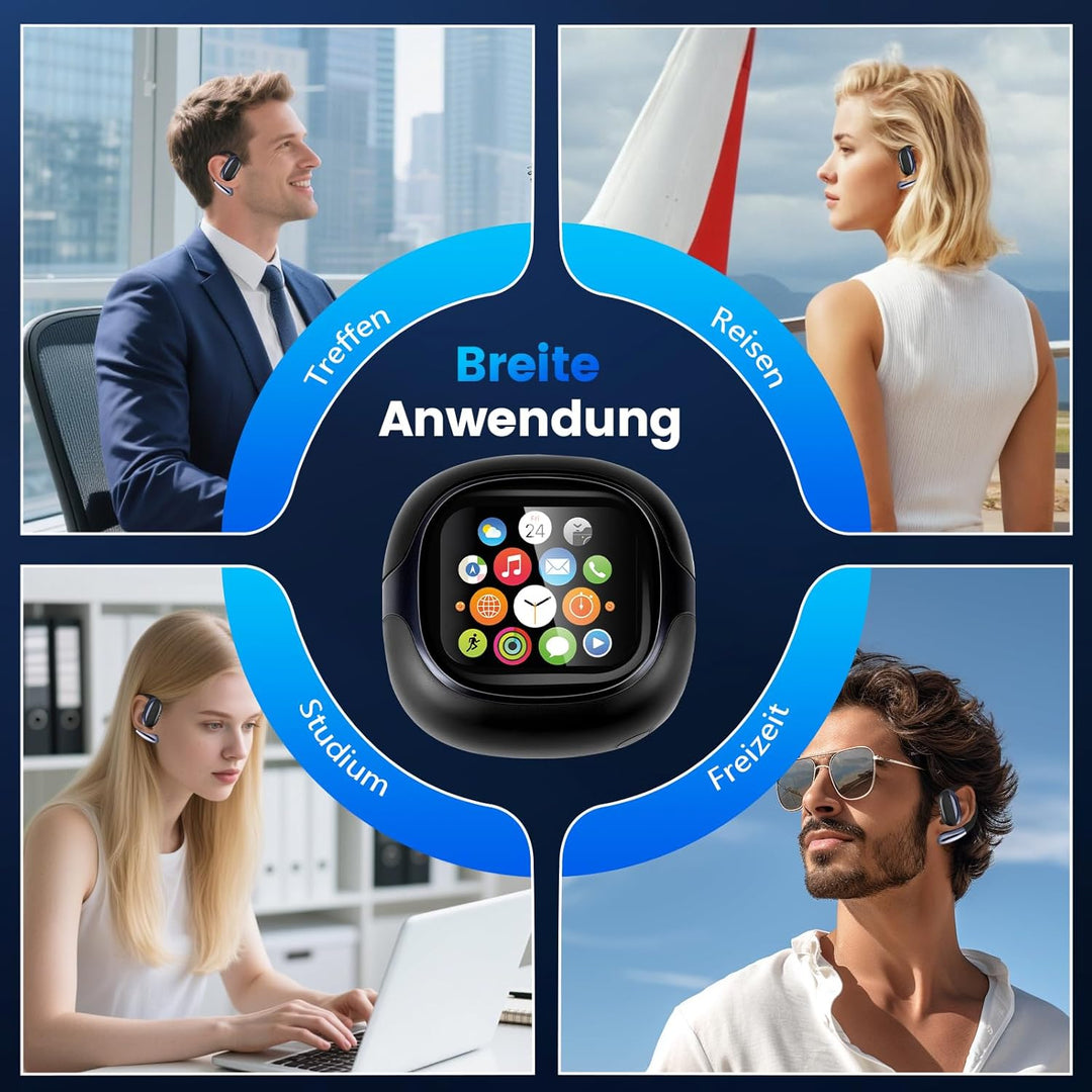 AI übersetzer kopfhörer,Übersetzungskopfhörer mit übersetzung für 134 Sprachen mit LCD Touchscreen,