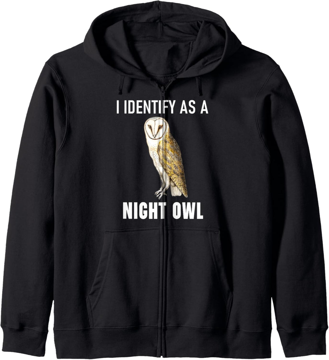 Lustige Anti-Morgen-Person, die ich als Nachteule identifiziere Kapuzenjacke