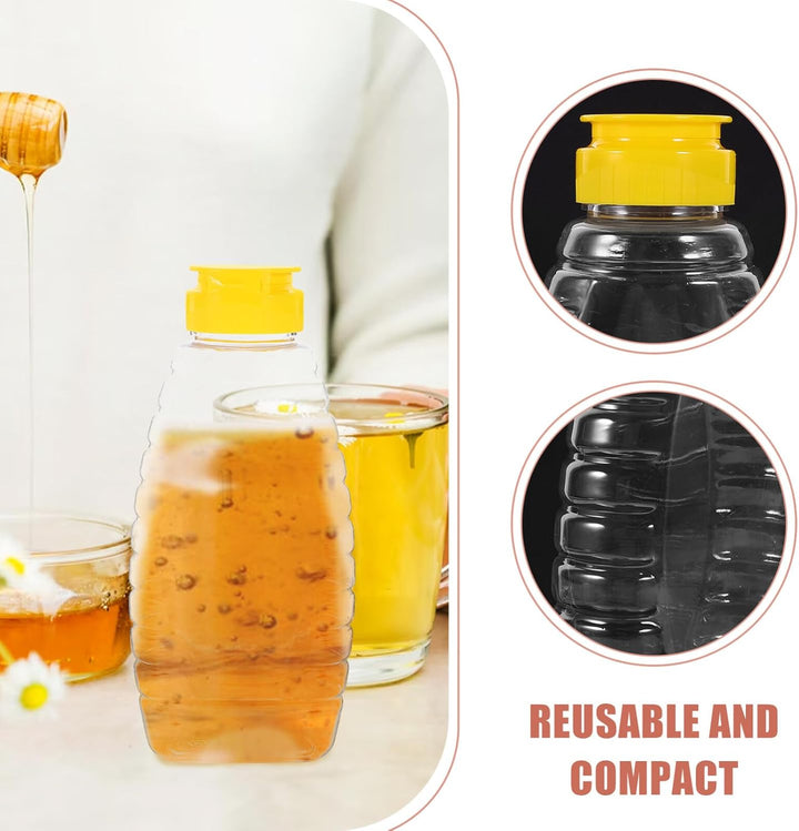Cabilock Honigspender Quetschflasche 16 Cm Transparent Kunststoff Mini Honiggläser Für Küche Haushal