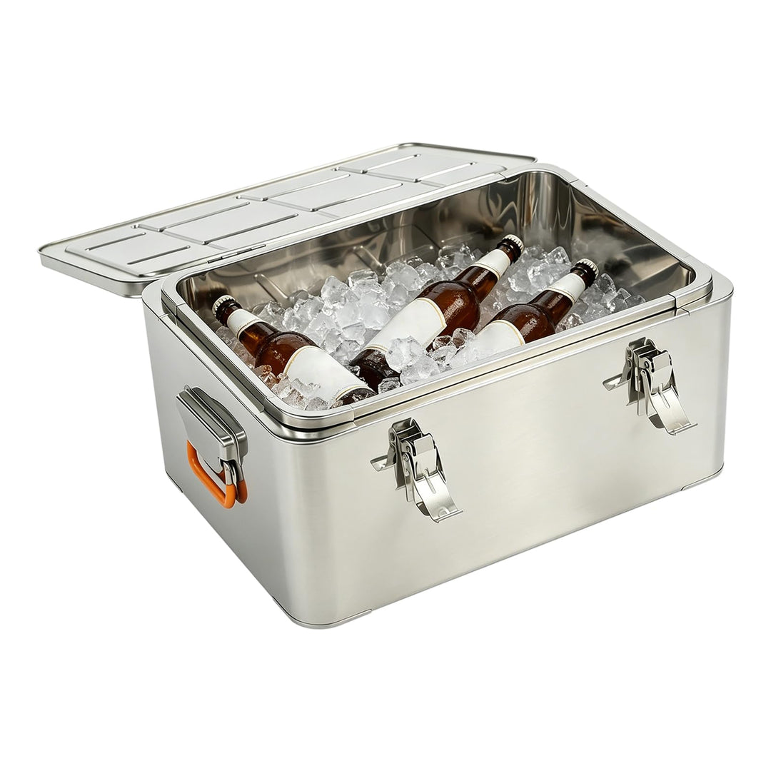 Isolierbox 40 L, Edelstahl-Thermobox,Multifunktional Thermobehälter | PU-Schaum-Isolierung Mit Versc