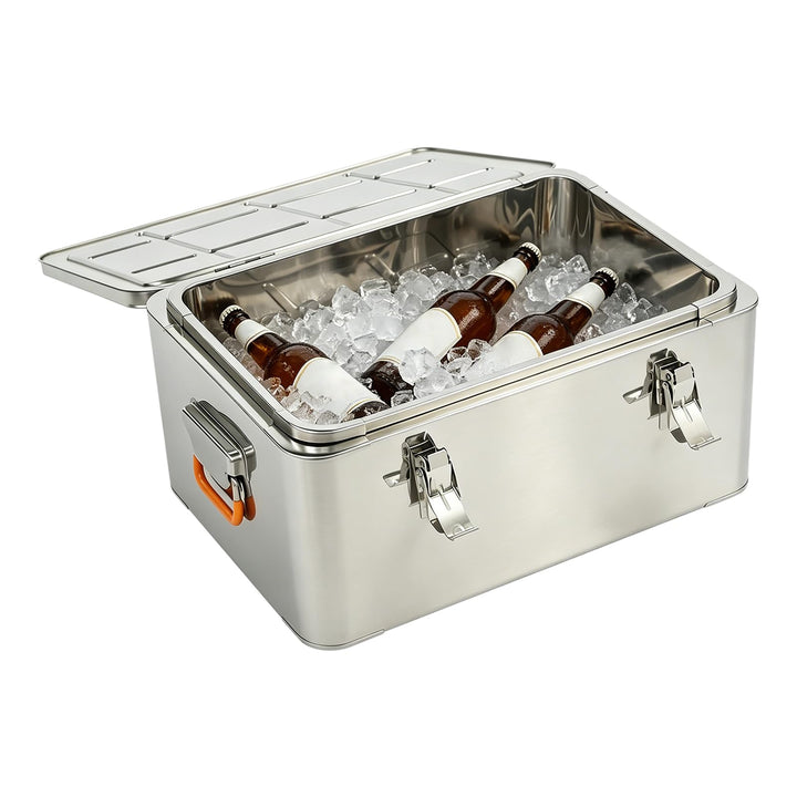 Isolierbox 40 L, Edelstahl-Thermobox,Multifunktional Thermobehälter | PU-Schaum-Isolierung Mit Versc