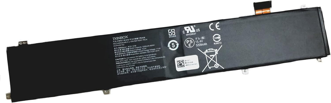 7XINbox 15.4V 80Wh RC30-0248 Laptop-Batterie kompatibel mit Razer Blade 15 Advanced 2018 2019 2020 2
