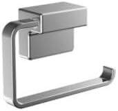 Emco Cue Papierhalter ohne Deckel, markant geformter Toilettenpapierhalter zum Kleben oder Schrauben