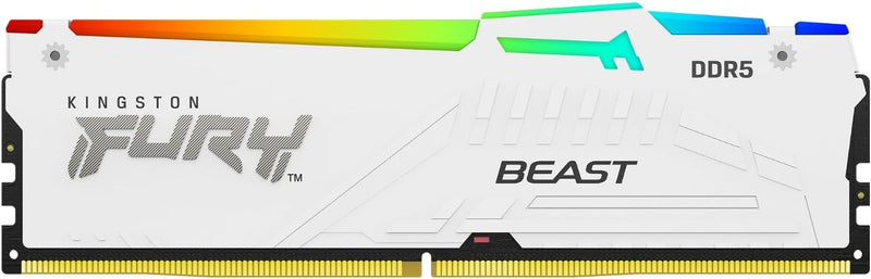 Kingston Fury Beast Weiss RGB XMP 32GB 6000MT/s DDR5 CL40 DIMM Desktop Gaming Speicher kit mit 2 - K