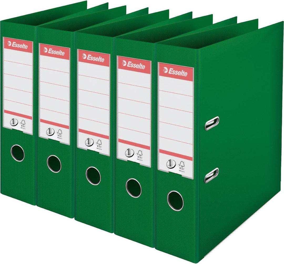 Esselte 162510 5 Stück Aktenordner A4 75 mm grün
