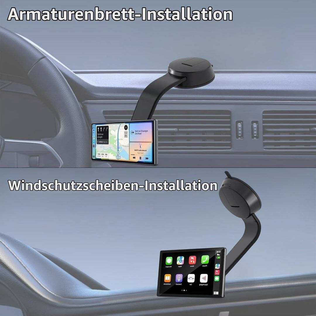 Saugnapfhalterung für Carplay-Bildschirm, Verstellbarer Arm aus Aluminiumlegierung, Low Profile Arma