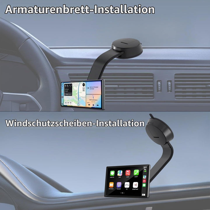 Saugnapfhalterung für Carplay-Bildschirm, Verstellbarer Arm aus Aluminiumlegierung, Low Profile Arma