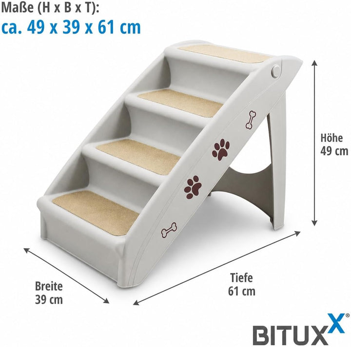ANIMEL Hundetreppe Tiertreppe Katzentreppe Welpentreppe Haustiertreppe Treppe Hund Katze Einstiegshi
