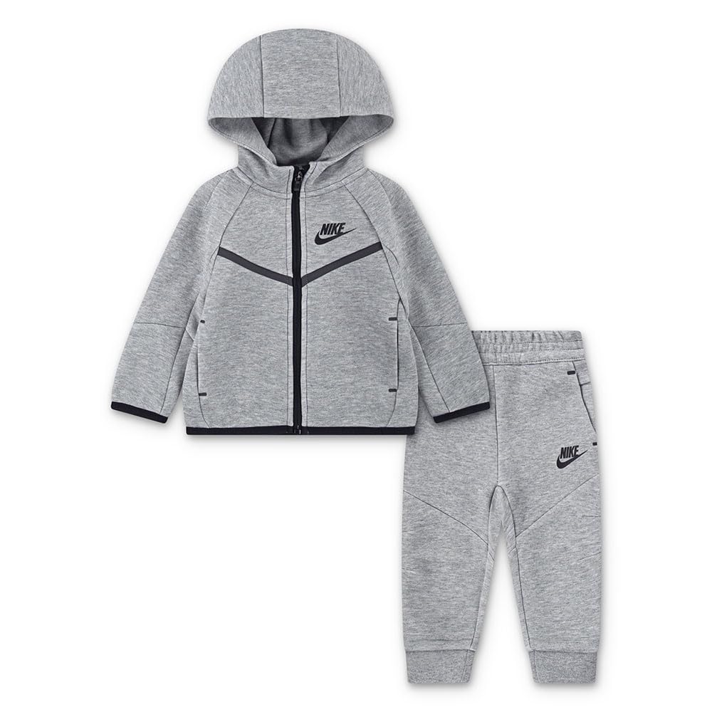 NIKE Unisex Kinder N Nsw Tech Fleece Fz Set (1er Pack) 3-4 Jahre Dk. Grey Heather, 3-4 Jahre Dk. Gre