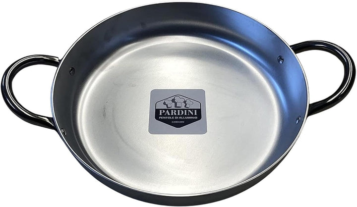 PARDINI Kochtopf aus Aluminium 28 cm Höhe 6 cm Dicke 3 mm mit 2 Griffen Profi-Linie 28cm, altezza 6c