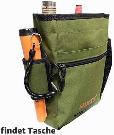 shrxy Garden Metal Detecting Finds Bag Detector Pouch Multi-Purpose Digger Tools Bag Waist Pack (Gre