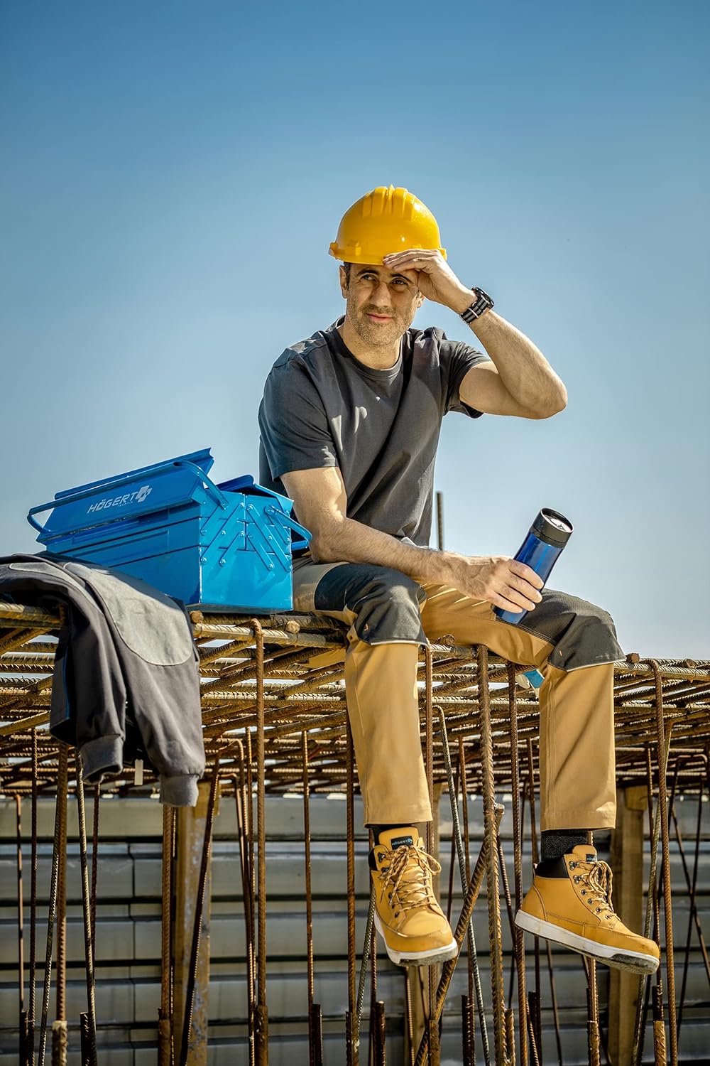 Högert Technik – Werkzeugkasten aus Metall für Werkzeug und Kleinteile - Werkzeugbox/Werkzeugkoffer