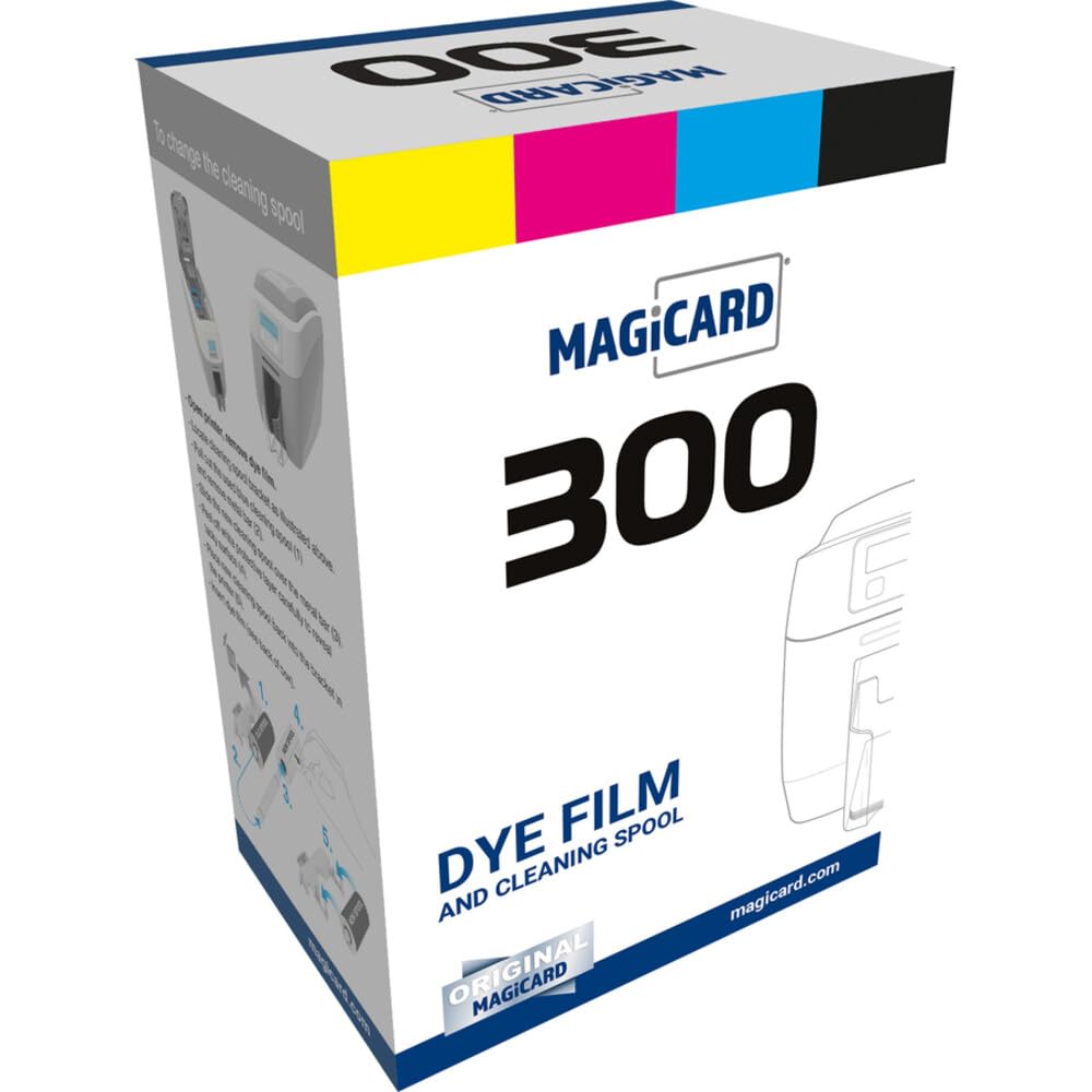 Magicard 300 Drucker MC300YMCKO Farbband – YMCKO – 300 Drucke mit Bodno Software Demokarte YMCKO 1 P