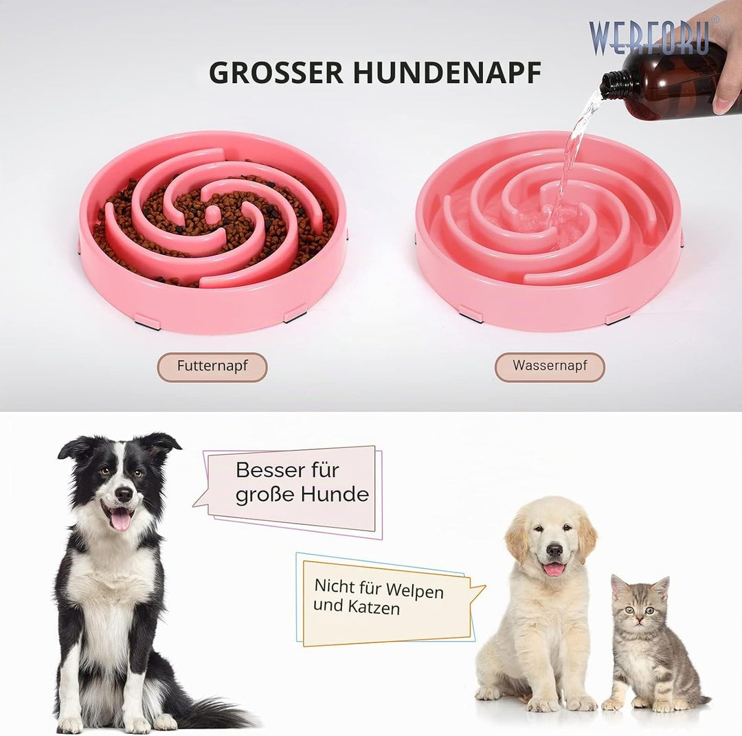 Langsame Fütterung Hundenapf, Anti Schling Interaktiver Hundenapf, Sicherheit Haltbarer Futternapf f