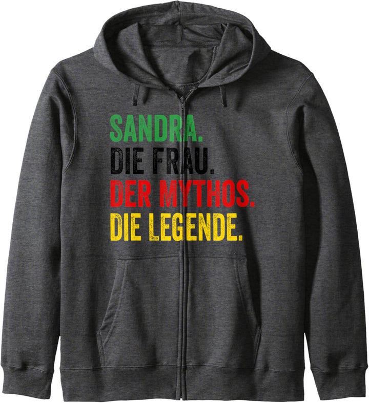 Damen Sandra Die Frau der Mythos die Legende Sandra tshirt Kapuzenjacke