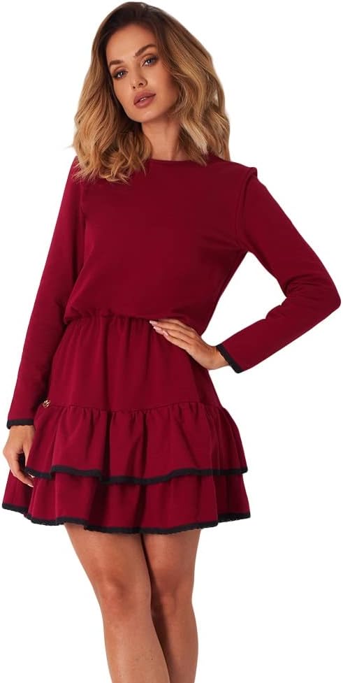 Lemoniade Damen Winter- / Herbstkleid Langarm (Made in EU) mit ausgefallenen Details und in vielen F