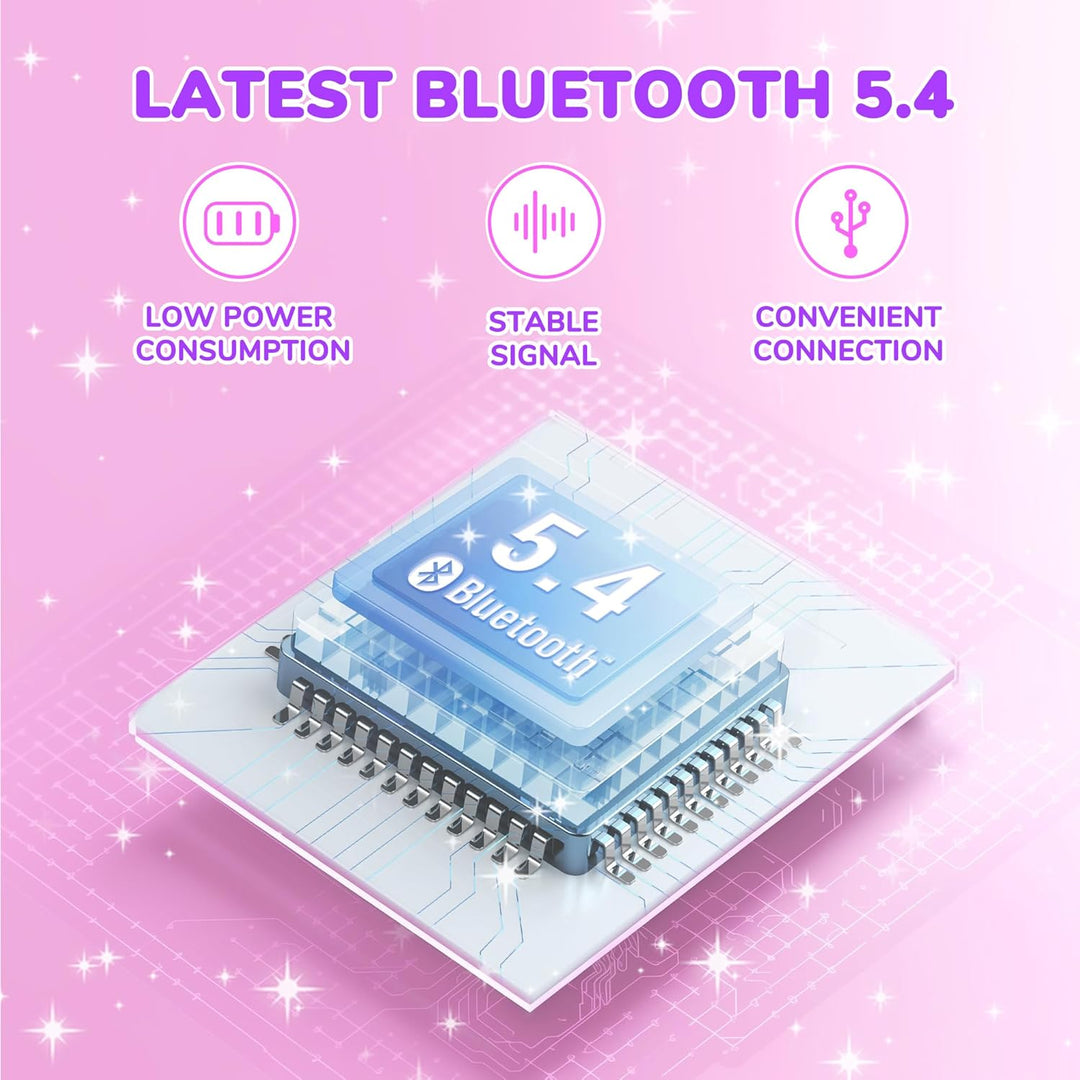 iClever BTH22 Kinder-Bluetooth-Kopfhörer, 60H Spielzeit, 74/85 dBA sichere Lautstärke, Bluetooth 5.4