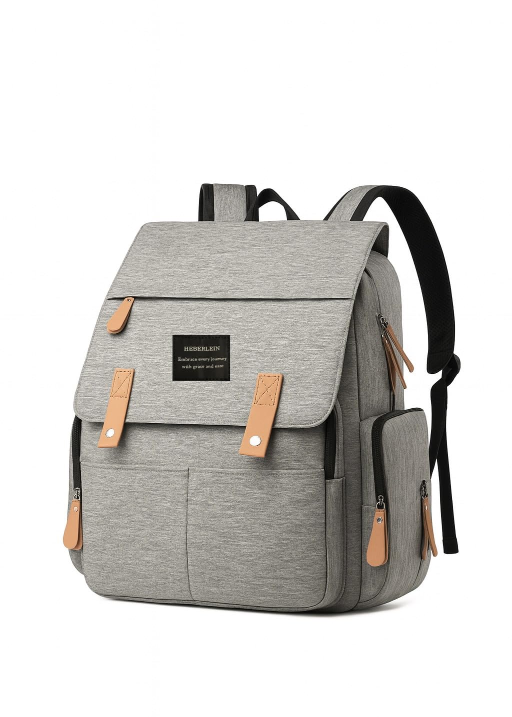 Heberlein Prestige Baby Wickelrucksack - grosse Wickeltasche für Mama & Papa, wasserabweisend mit vi