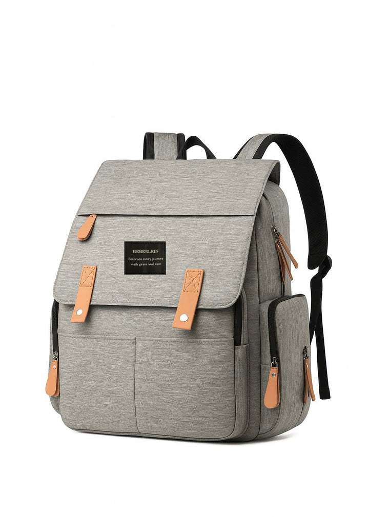 Heberlein Prestige Baby Wickelrucksack - grosse Wickeltasche für Mama & Papa, wasserabweisend mit vi