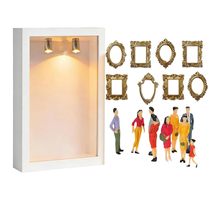 Mini Museum Frames, Shadow Box Frame Kit, DIY Mini Museum Silhouette Box With Figurines, Celebrate Y